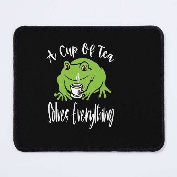 Item preview, Cute Frogs - Cottagecore Frog drinking Tea designed and sold by Tovahblue.