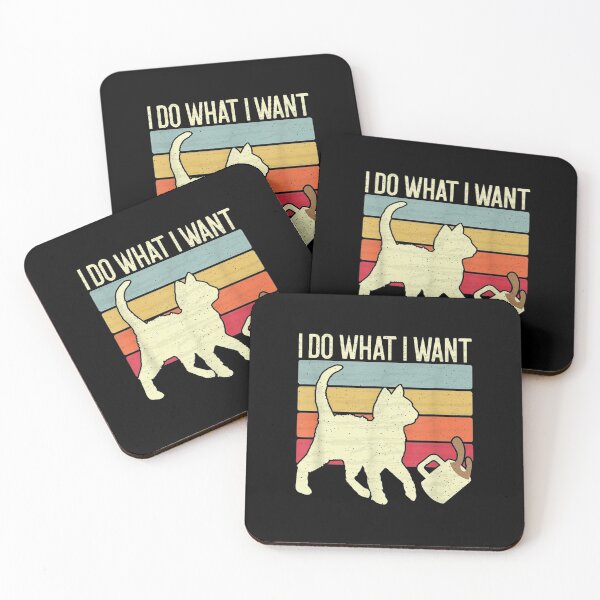Item preview,  Do What Want Cat Spills Coffee Vintage Retro Style designed and sold by sandyq55.