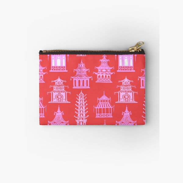 Item preview, Pink Red Pagoda Chinoiserie designed and sold by Yunihadi.