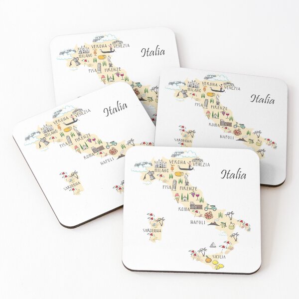 Item preview, Italia Travel Map designed and sold by mattpanta.