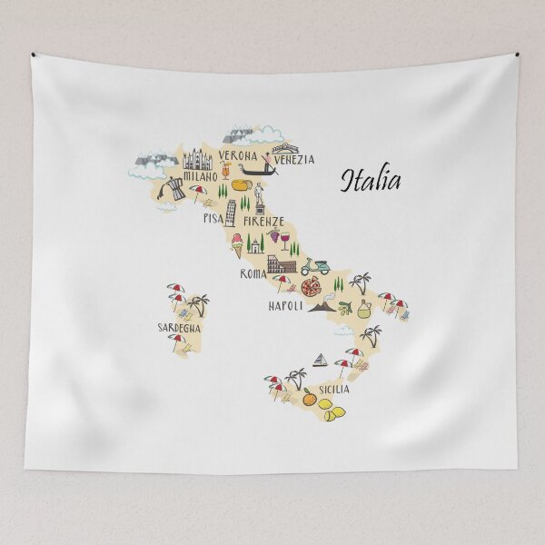 Item preview, Italia Travel Map designed and sold by mattpanta.