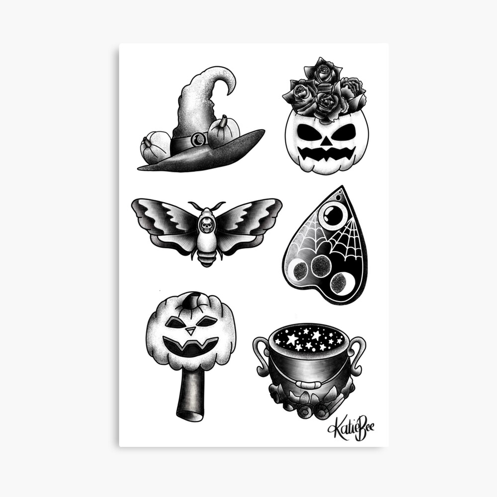 Premium Photo | Jack o lantern pumpkin tattoo design illustration