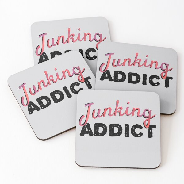 Item preview, Junking Addict with Pink and Black Letters designed and sold by AloraDawnEve.