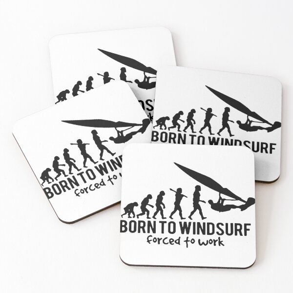 Item preview, Born to windsurf foreced to work Born to Surf Evolution of Windsurfing Gift Premium Apparel Funny Holiday Xmas designed and sold by DesignByHeartUK.