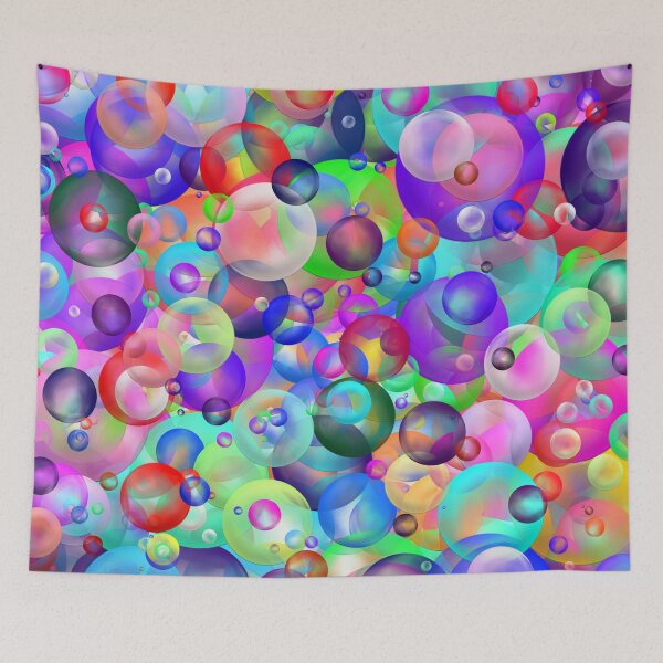 Item preview, Colorful Rainbow Bubble Pattern designed and sold by Deborah Camp.
