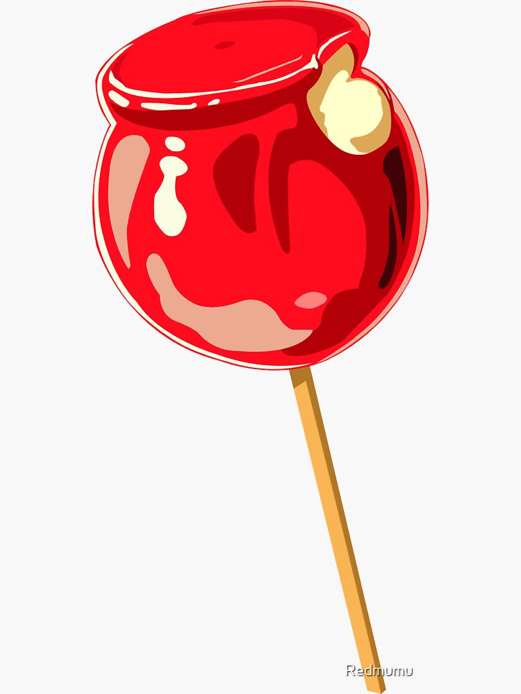 "Apple Candy (Japanese sweet)" Sticker for Sale by Redmumu Redbubble
