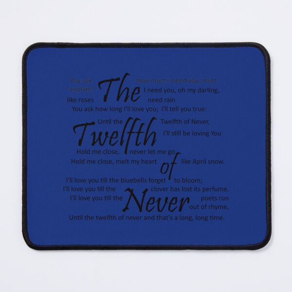 Item preview, The Twelfth of Never designed and sold by MemoryVintage72.