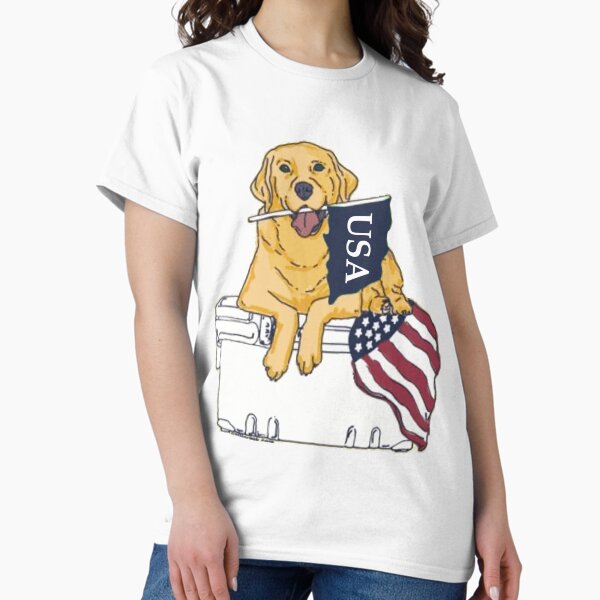 Item preview, Dog on Cooler with Flag designed and sold by Morgan Turrentine.