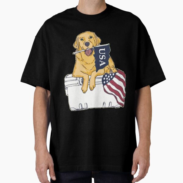 Item preview, Dog on Cooler with Flag designed and sold by Morgan Turrentine.