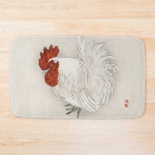 Item preview, Japanese Bantam Rooster Kono Bairei Watercolor Vintage Painting designed and sold by VintageArchive.