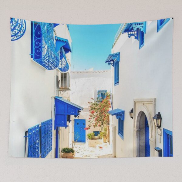 Item preview, Sidi Bou Said Street Scene Tunisia designed and sold by AYACHI90.