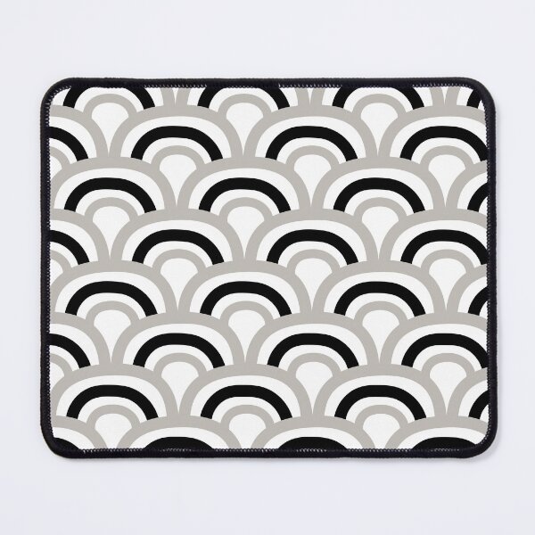 Item preview, Grayish Beige, Black and White Scallop Pattern Pairs HGTV 2022 Popular Color Stone Isle HGSW1496 - Colour Trends - Hue - Shade designed and sold by ColorOfTheYears.