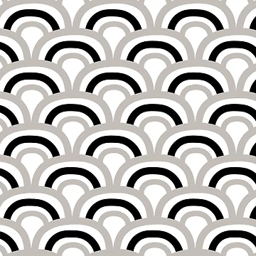 Imagen de la obra Grayish Beige, Black and White Scallop Pattern Pairs HGTV 2022 Popular Color Stone Isle HGSW1496 - Colour Trends - Hue - Shade de ColorOfTheYears