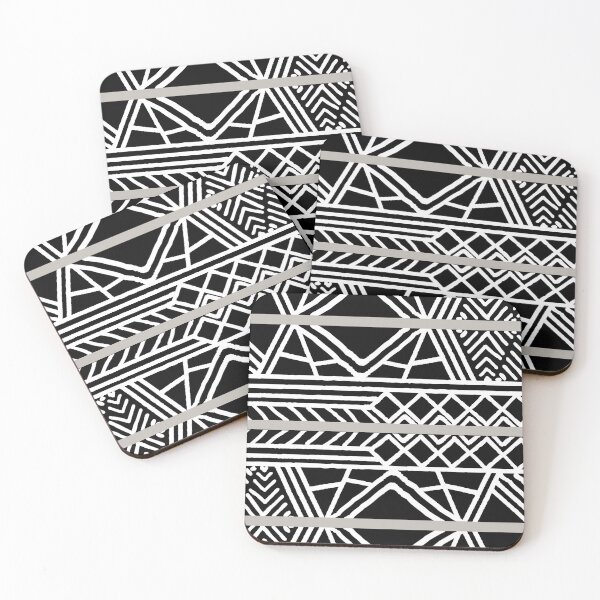 Item preview, Grayish Beige Black and White Mud Cloth Pattern Pairs HGTV 2022 Popular Color Stone Isle HGSW1496 - Colour Trends - Hue - Shade designed and sold by ColorOfTheYears.
