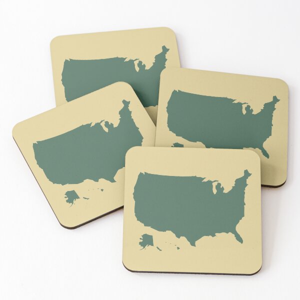 Item preview, usa map (green) designed and sold by kim tang.