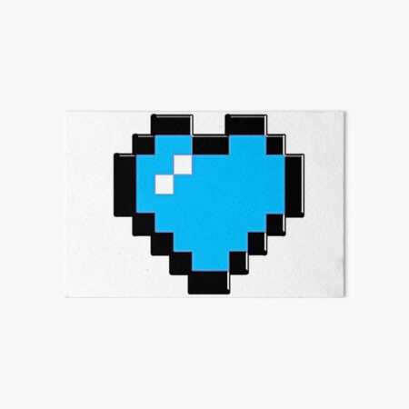 8 BIT BLUE HEART Art Board Print