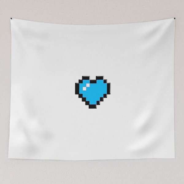 Item preview, 8 BIT BLUE HEART designed and sold by xBLACKSTAR.