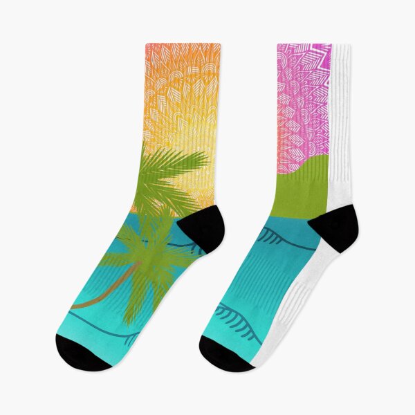 Item preview, Only In The Tropics | beach art | ocean art | tropical art | zentangle art || mandala art | palm trees  designed and sold by lucysbohodesign.