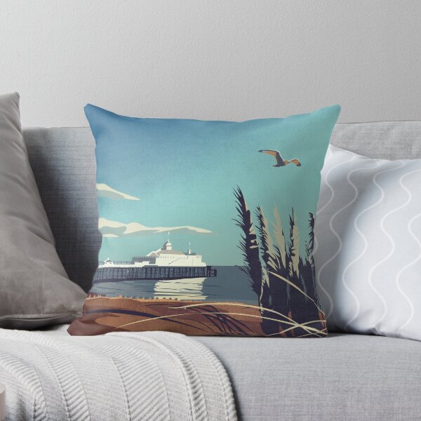 Eastbourne Pier Throw Pillow
