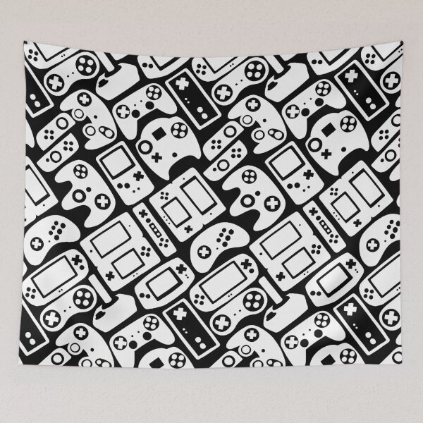 Item preview,  Video Game Controllers Black & White designed and sold by Paisley Yazel.