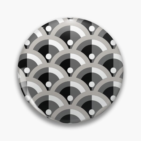 Artikelvorschau, Grayish Beige Gray Black White Scallop Pattern Pairs HGTV 2022 Popular Color Stone Isle HGSW1496 - Colour Trends - Hue - Shade entworfen und verkauft von ColorOfTheYears.