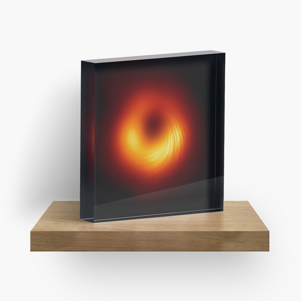 First Ever Image of a Black Hole in Polarized Light (8K Resolution) Acrylic Block