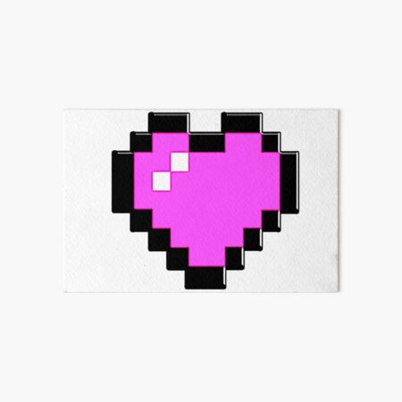  8 BIT PINK HEART Art Board Print