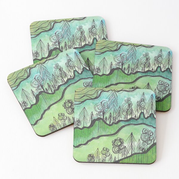 Item preview, Green Forest Abstract Painting designed and sold by balefyren.