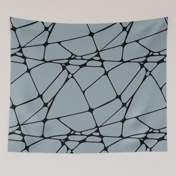 Artikelvorschau, Mid-tone Blue and Black Abstract Mosaic Pattern 1 Pairs Graham and Brown 2022 Color of the Year Breathe - Colour Trends - Hue - Shade entworfen und verkauft von ColorOfTheYears.