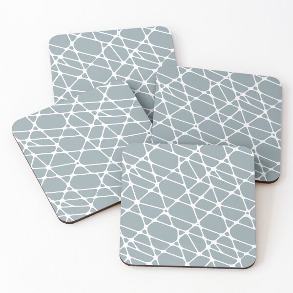 Artikelvorschau, Mid-tone Blue and White Abstract Mosaic Pattern 2 Pairs Graham and Brown 2022 Color of the Year Breathe - Colour Trends - Hue - Shade entworfen und verkauft von ColorOfTheYears.