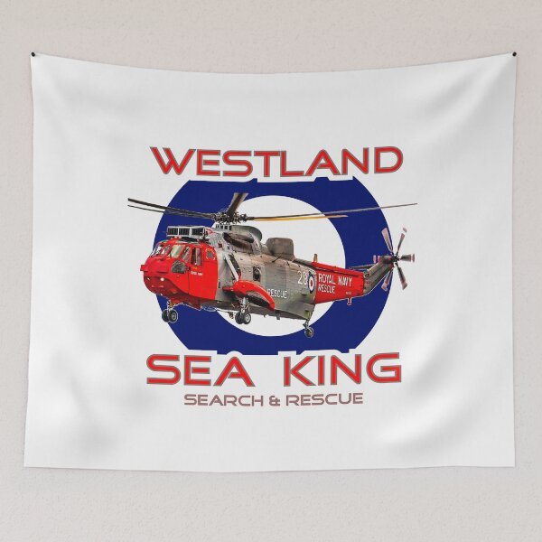 Item preview, Royal Navy Westland Sea King Search and rescue helicopter in RAF roundel designed and sold by ajtechdesigns.