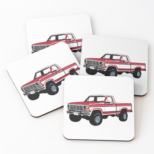 Item preview, Red & White 80s 4x4 F Truck designed and sold by CoolRide.