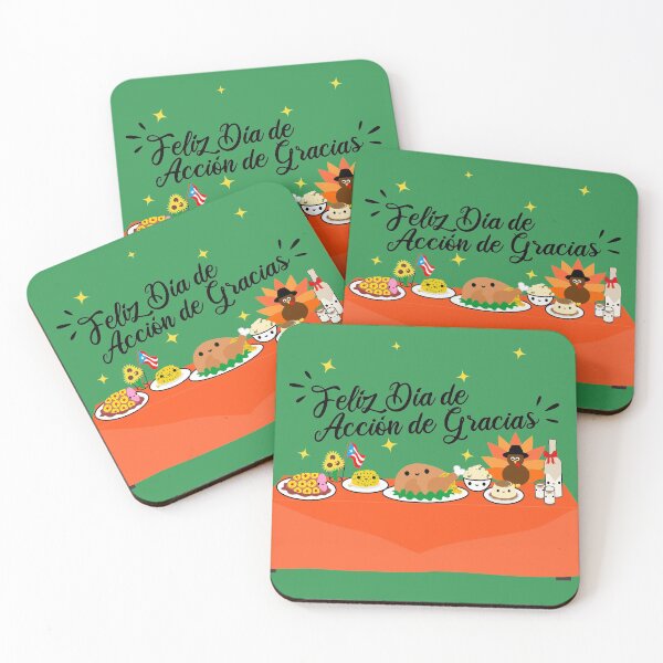 Item preview, Happy Thanksgiving Food Puerto Rico Kawaii Turkey Mofongo Coquito Flan designed and sold by byDarling.