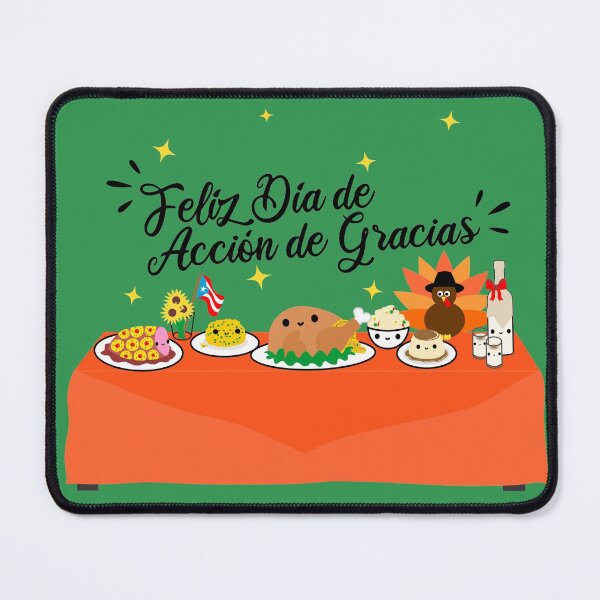 Item preview, Happy Thanksgiving Food Puerto Rico Kawaii Turkey Mofongo Coquito Flan designed and sold by byDarling.