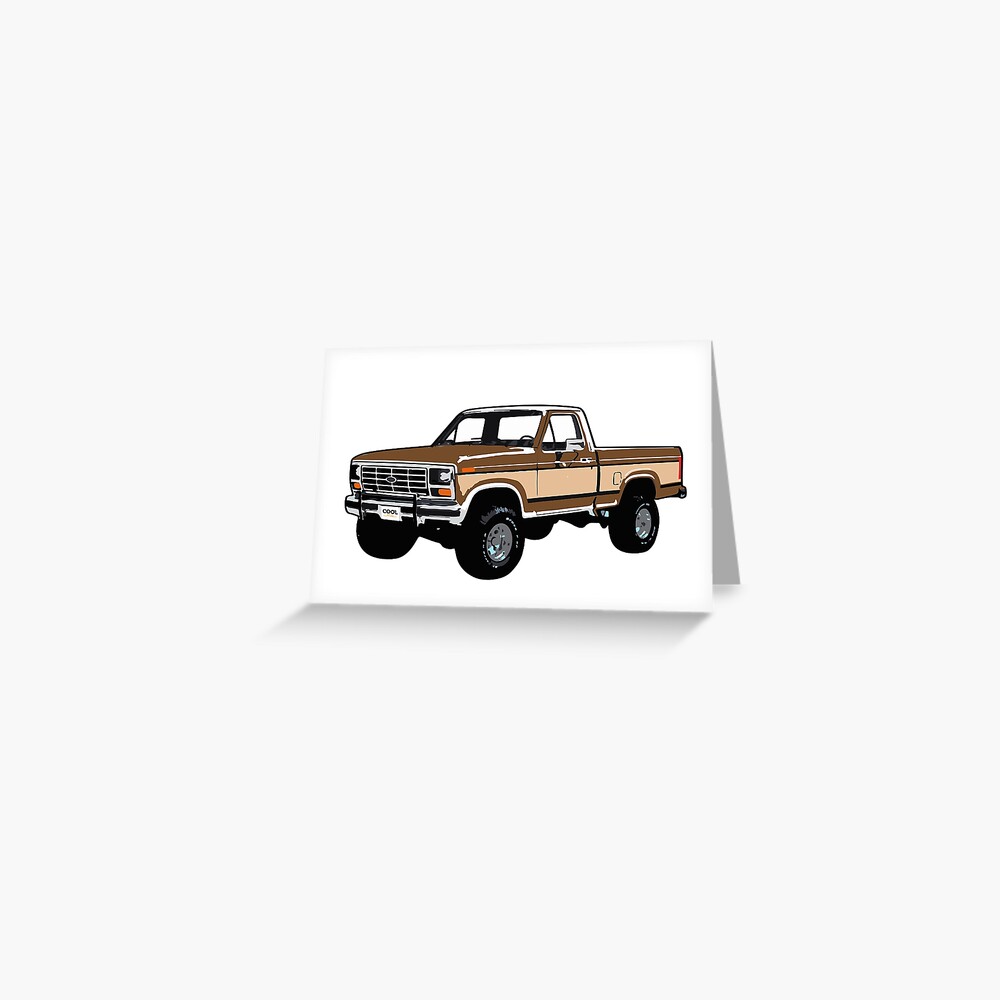 Brown & Beige 80s 4x4 F Truck Art Print