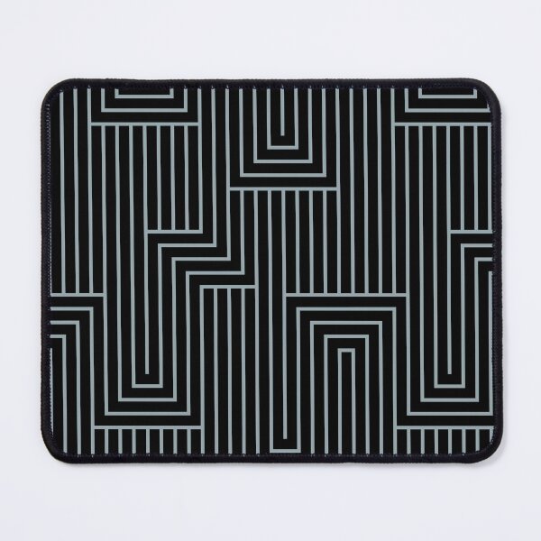 Artikelvorschau, Mittelblaues und schwarzes Art-Deco-Muster, 2 Paare, Graham und Brown 2022 Farbe des Jahres Breathe – Farbtrends – Farbton – Schattierung entworfen und verkauft von ColorOfTheYears.