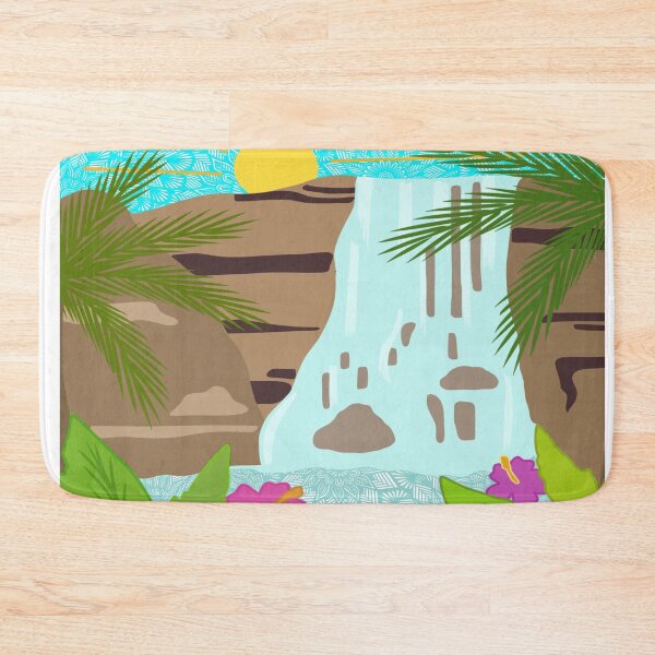 Item preview, Waterfall Landscape | tropical art | waterfall art | zentangle art  designed and sold by lucysbohodesign.