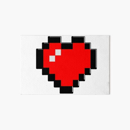  8 BIT RED HEART Art Board Print