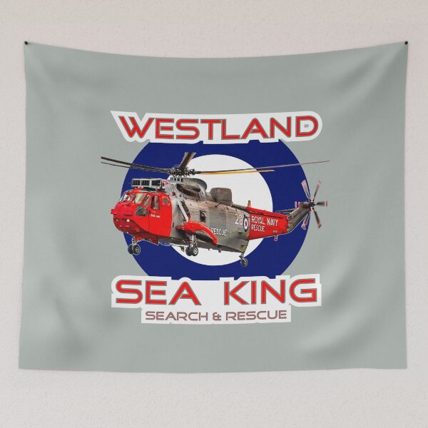 Item preview, Royal Navy Westland Sea King Search and rescue helicopter in RAF roundel designed and sold by ajtechdesigns.
