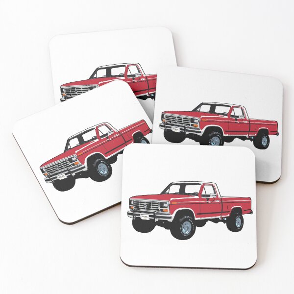 Item preview, Red 80s 4x4 F Truck designed and sold by CoolRide.