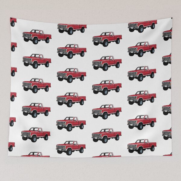 Item preview, Red 80s 4x4 F Truck designed and sold by CoolRide.