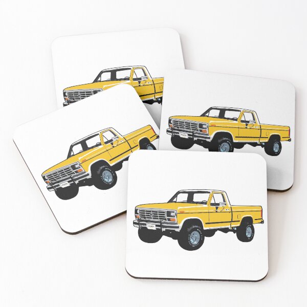 Item preview, Yellow 80s 4x4 F Truck designed and sold by CoolRide.