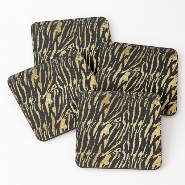 Artikelvorschau, Gold Distressed Zebra Print entworfen und verkauft von RossWilson12.
