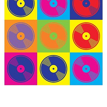 Pop Art Vinyl Record Framed on sale Poster