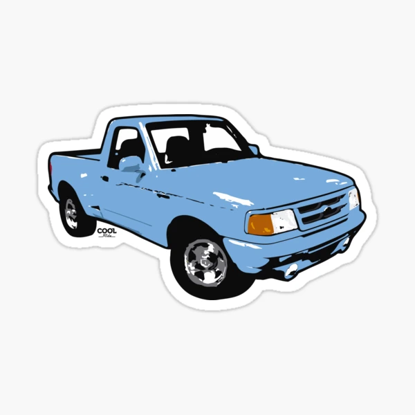 Light Blue 90s FR Truck  Sticker for Sale by CoolRide