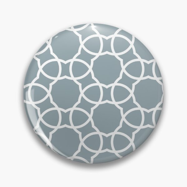 Item preview, Mid-tone Blue and White Petal Shape Tile Pattern Pairs Graham and Brown 2022 Color of the Year Breathe - Colour Trends - Hue - Shade designed and sold by ColorOfTheYears.