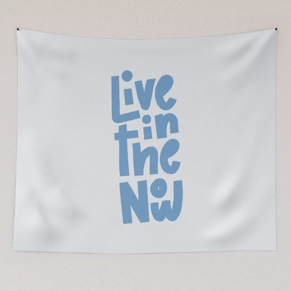 Item preview, Live in the Now Lettering (Blue) designed and sold by PepAndGrace.