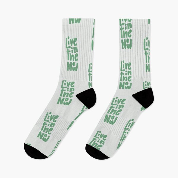 Item preview, Live in the Now Lettering (Green) designed and sold by PepAndGrace.