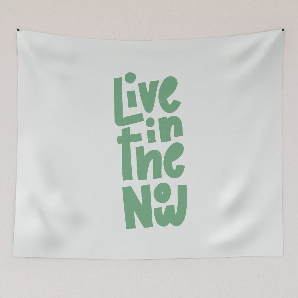 Item preview, Live in the Now Lettering (Green) designed and sold by PepAndGrace.