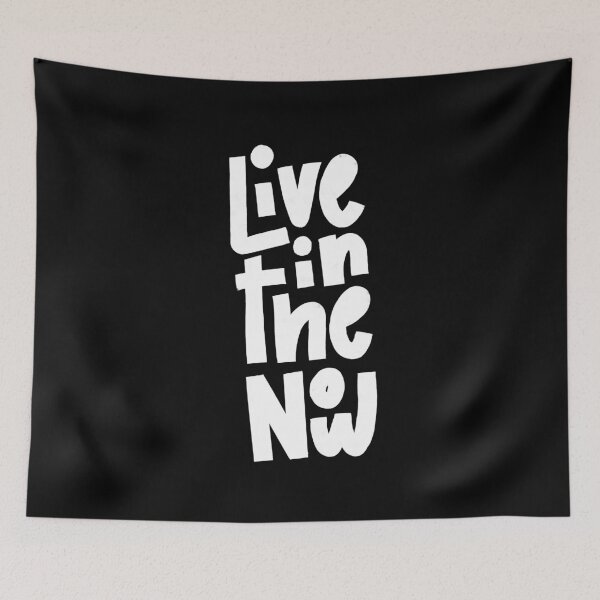 Item preview, Live in the Now Lettering (White) designed and sold by PepAndGrace.